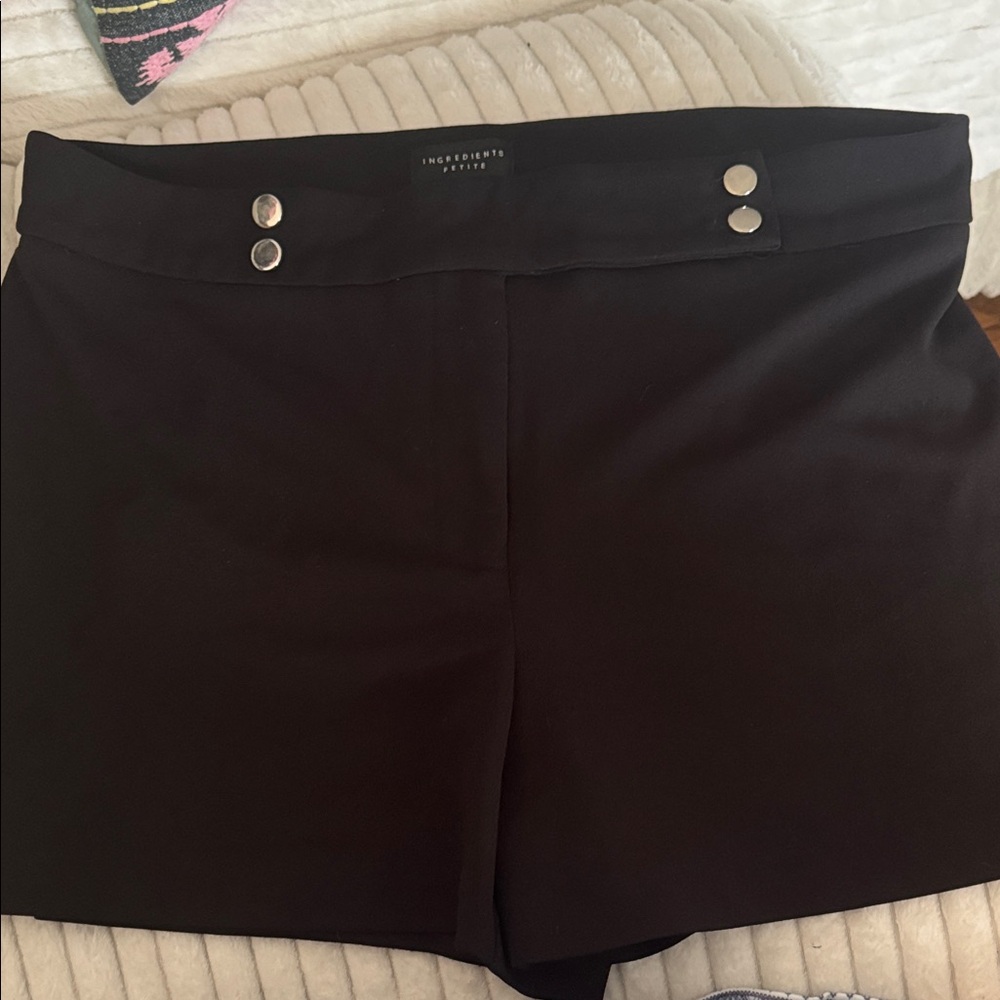 Ingredients Black High Waist Women's Shorts